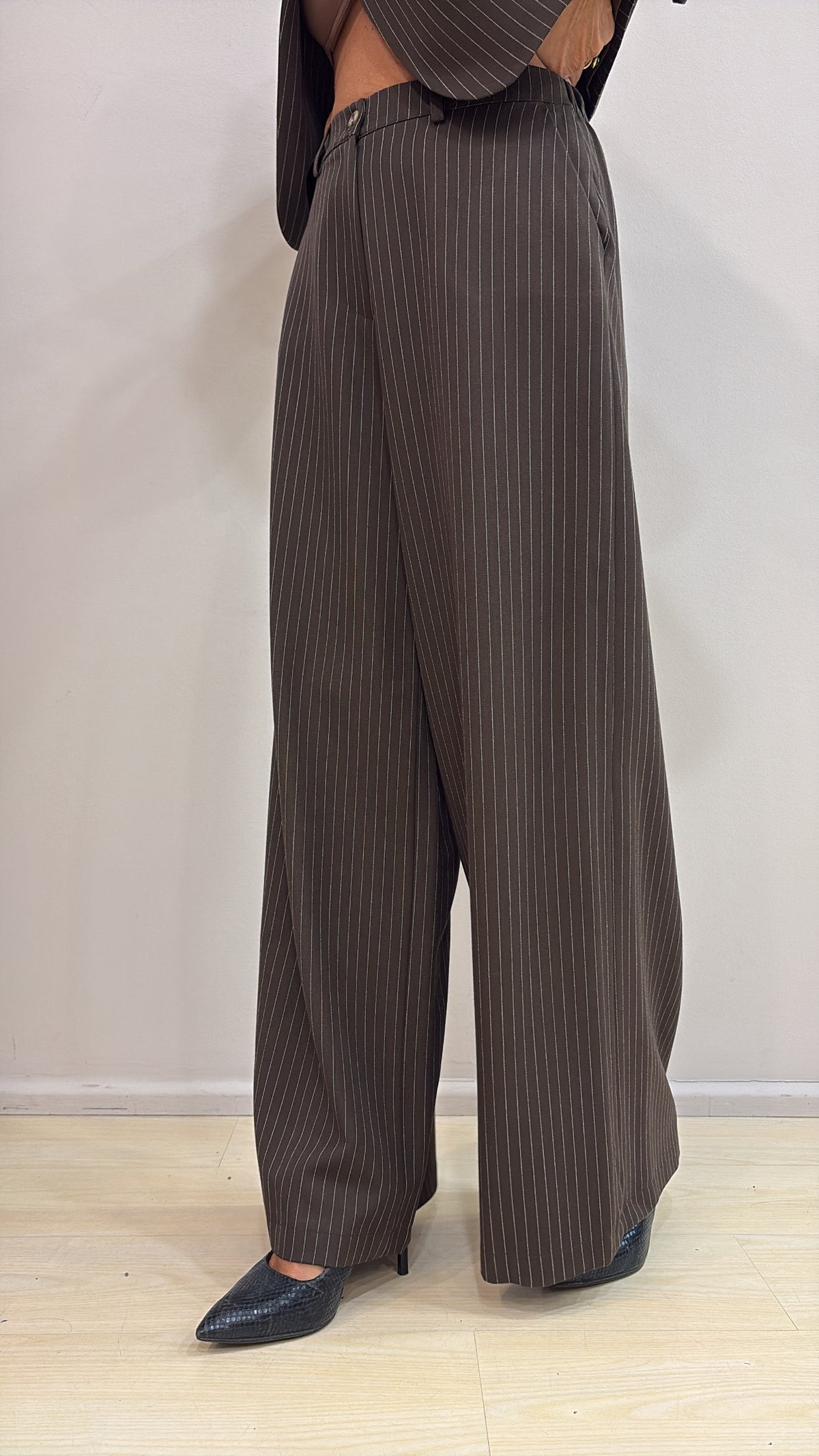 Pantalone gessato Susy Mix 105031