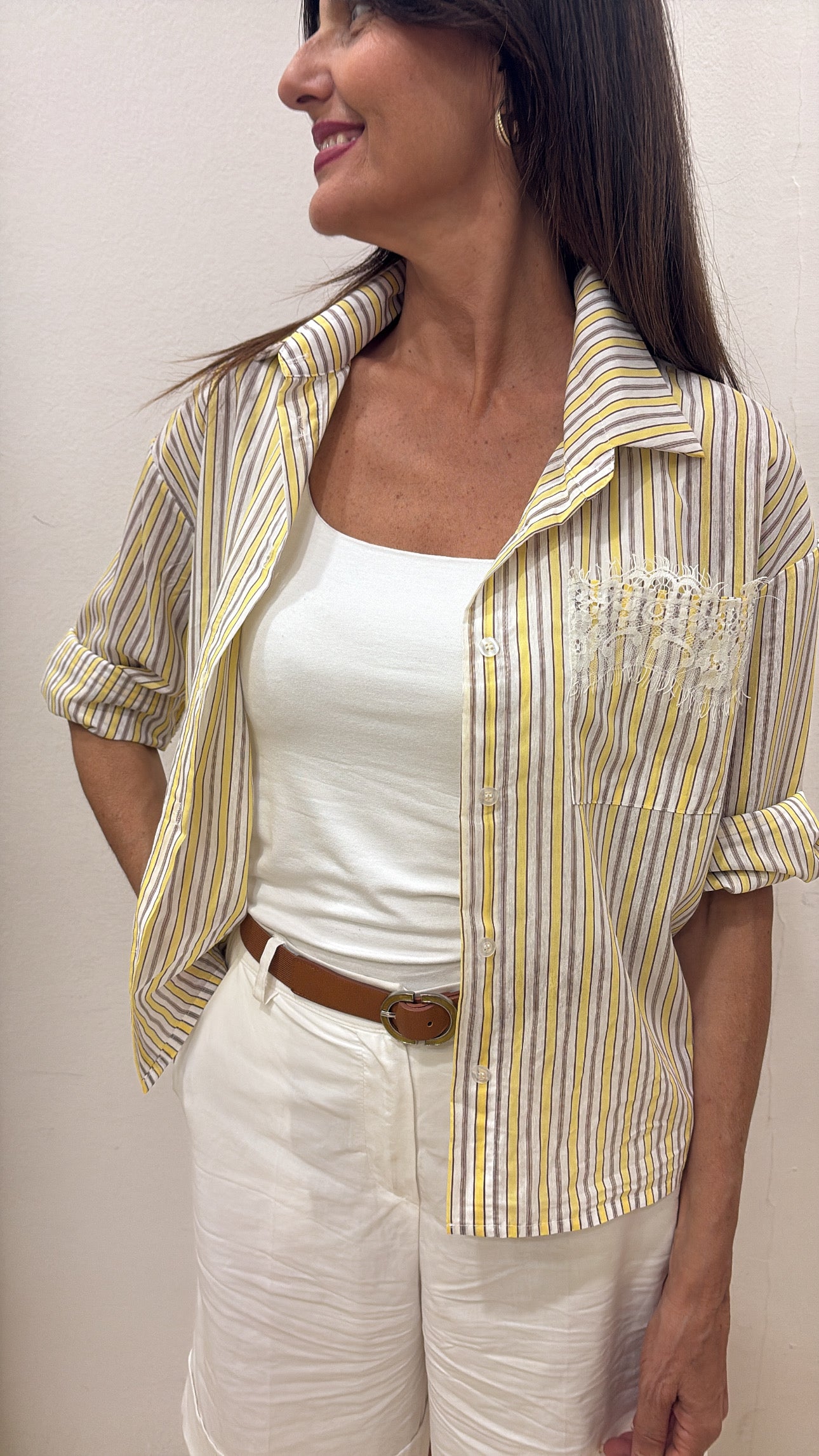 Camicia Susy Mix gessata