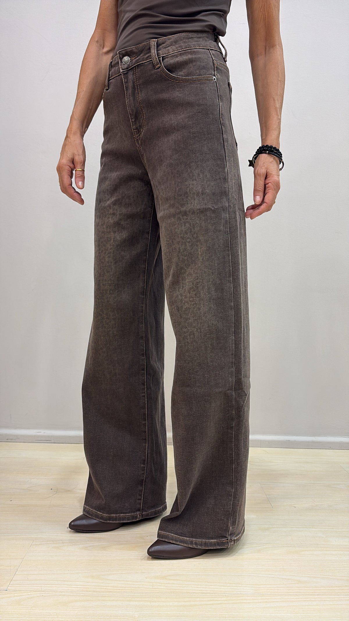 Jeans Palazzo con stampa  E 3006