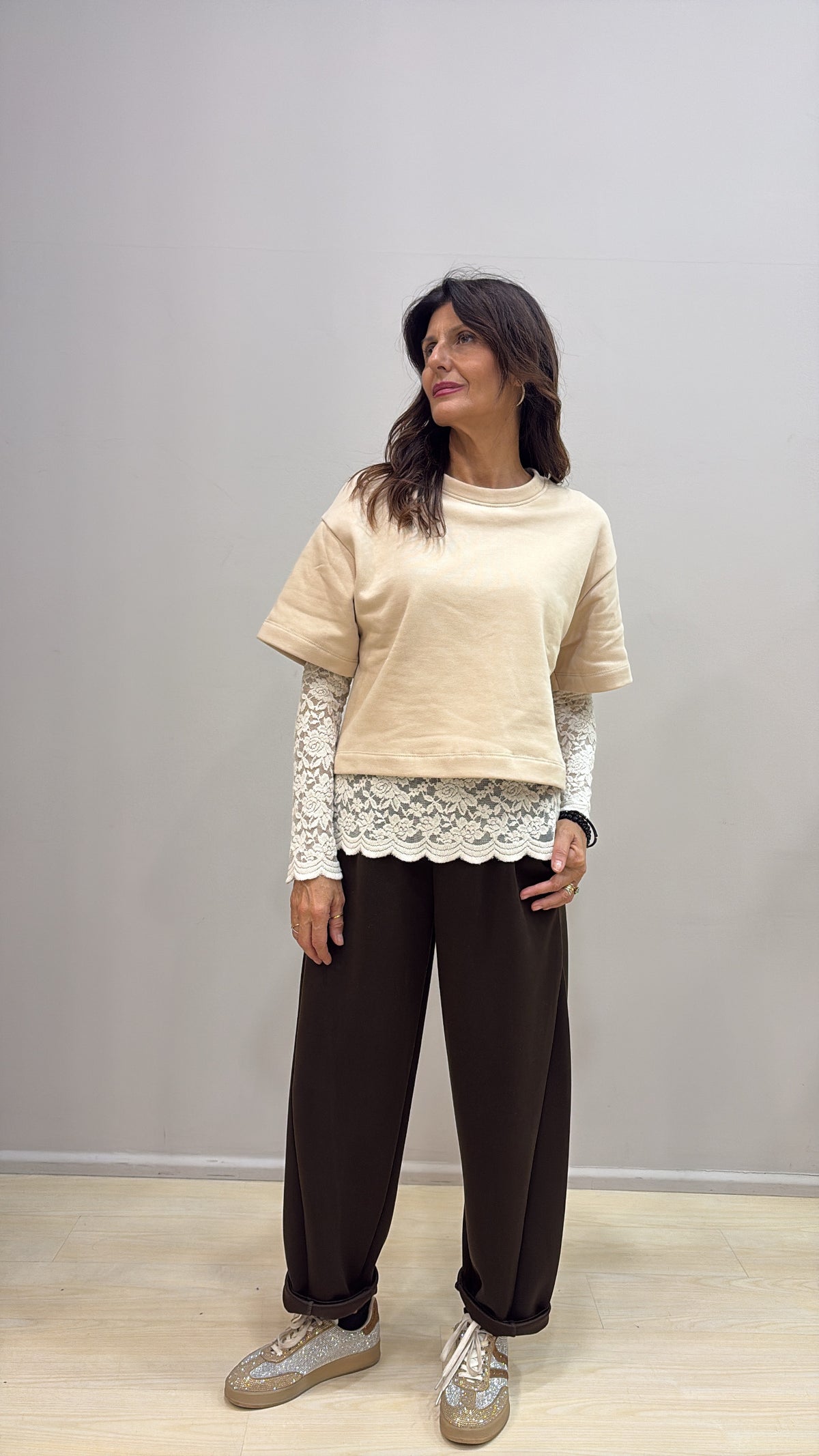 Felpa pizzo Susy Mix E 2770