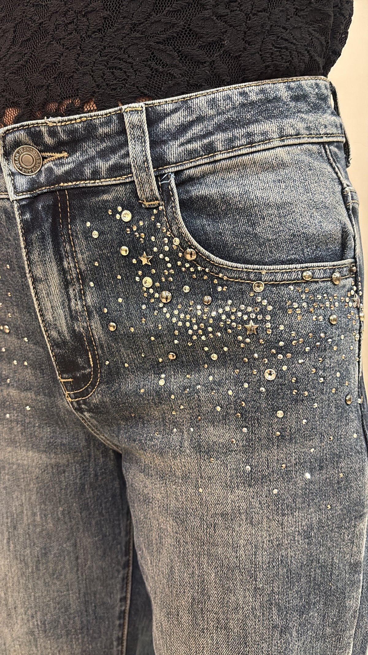 Jeans strass E 8059