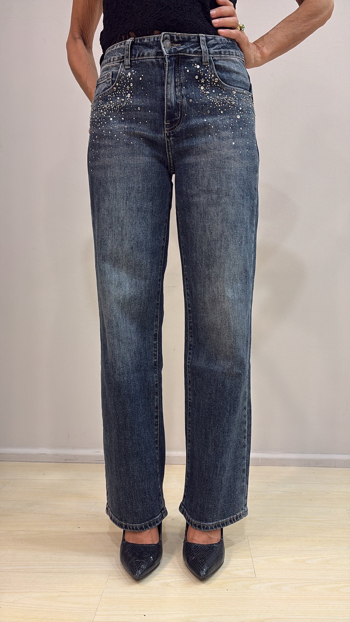 Jeans strass E 8059