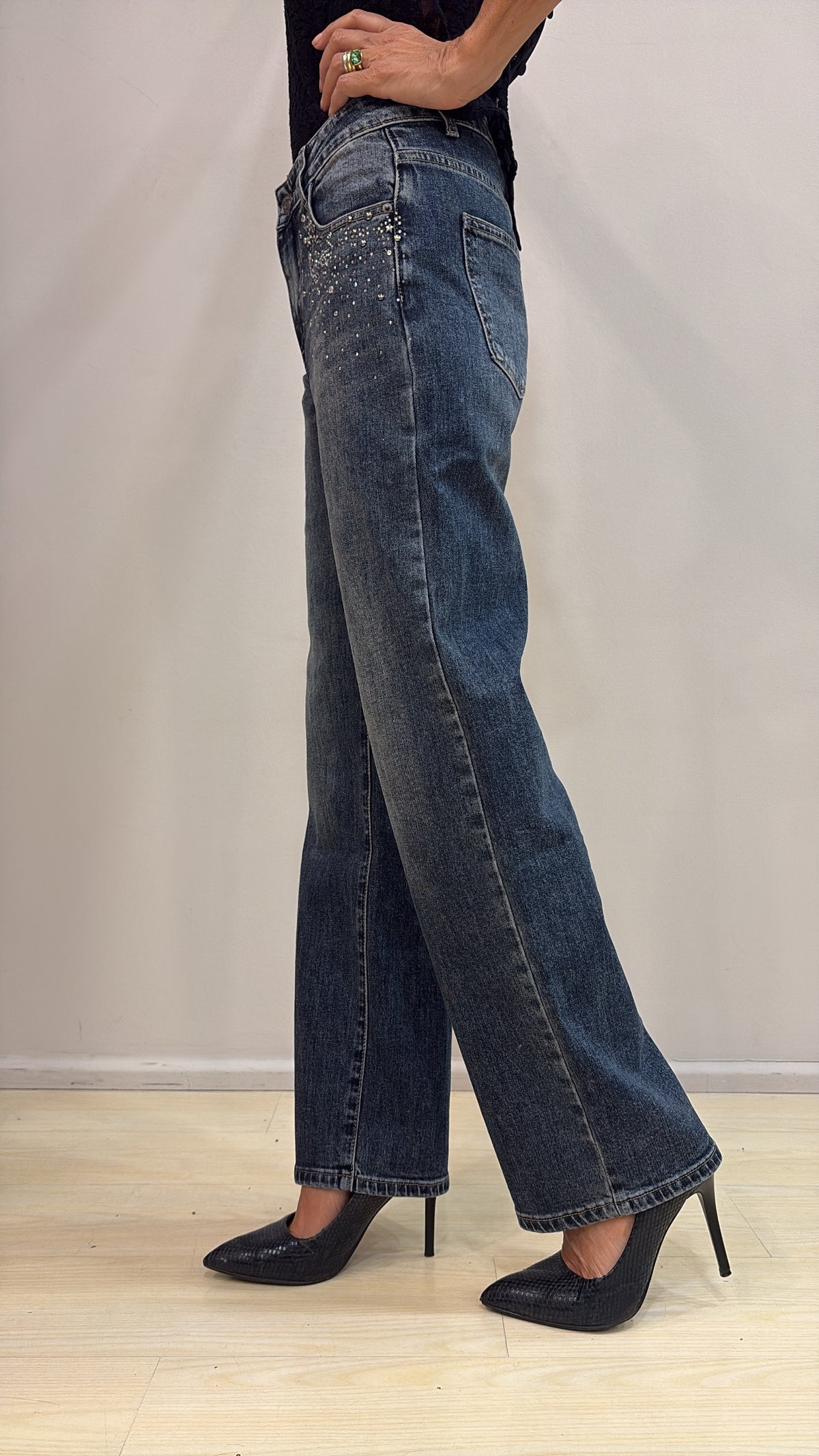 Jeans strass E 8059