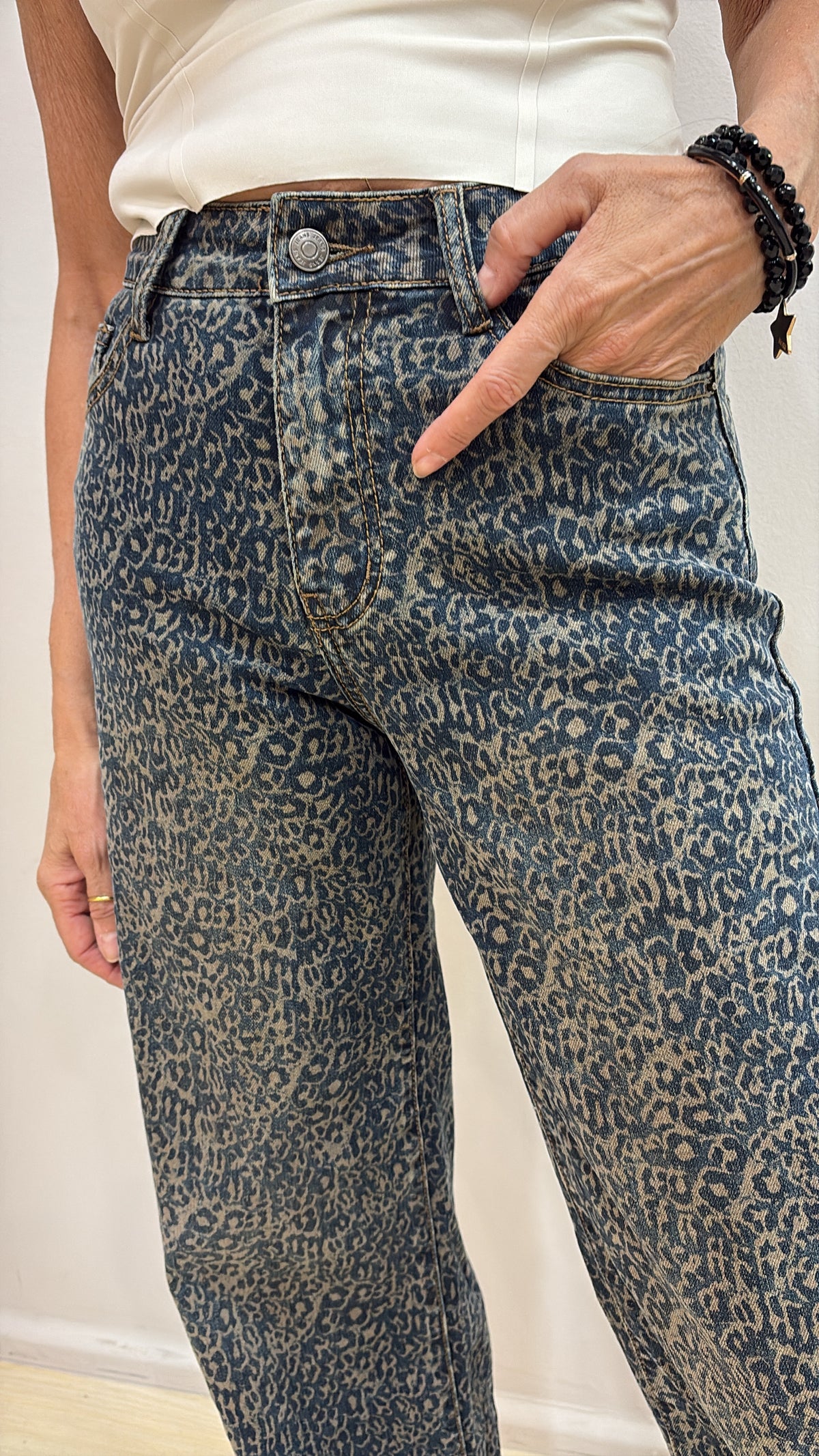 Jeans stampa animalier