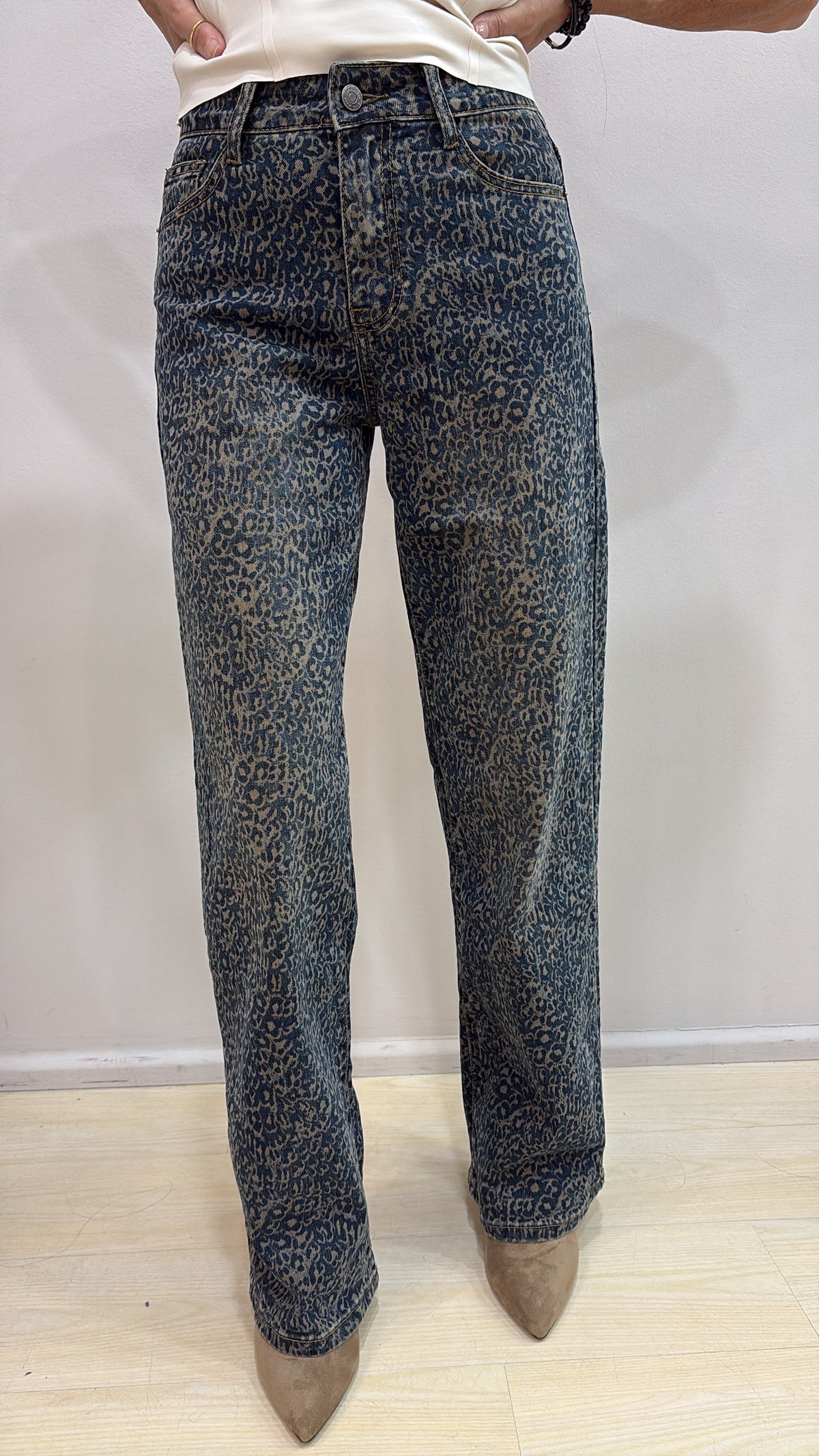 Jeans stampa animalier