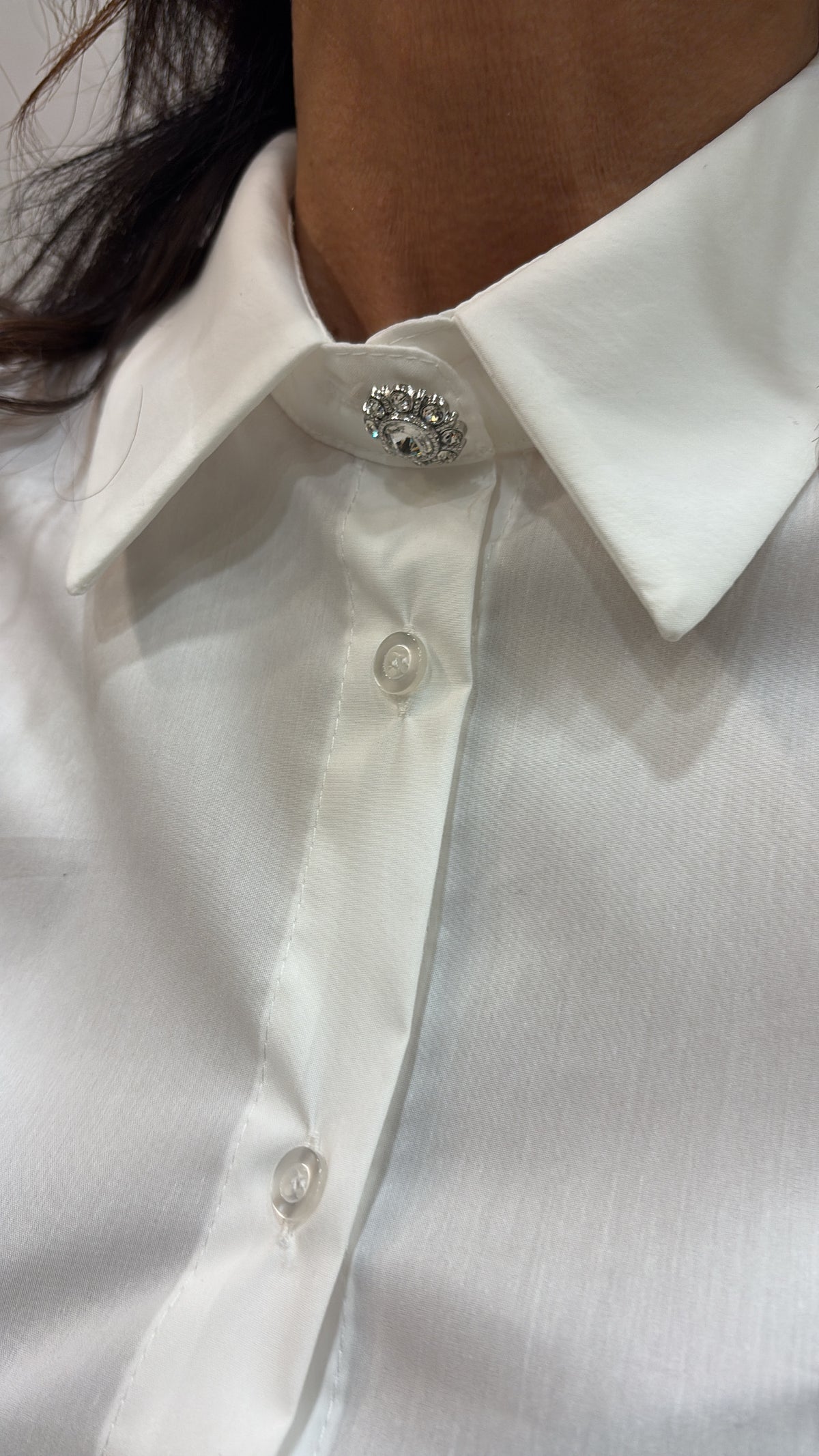 Camicia Susy Mix c/bottone gioiello E 74826