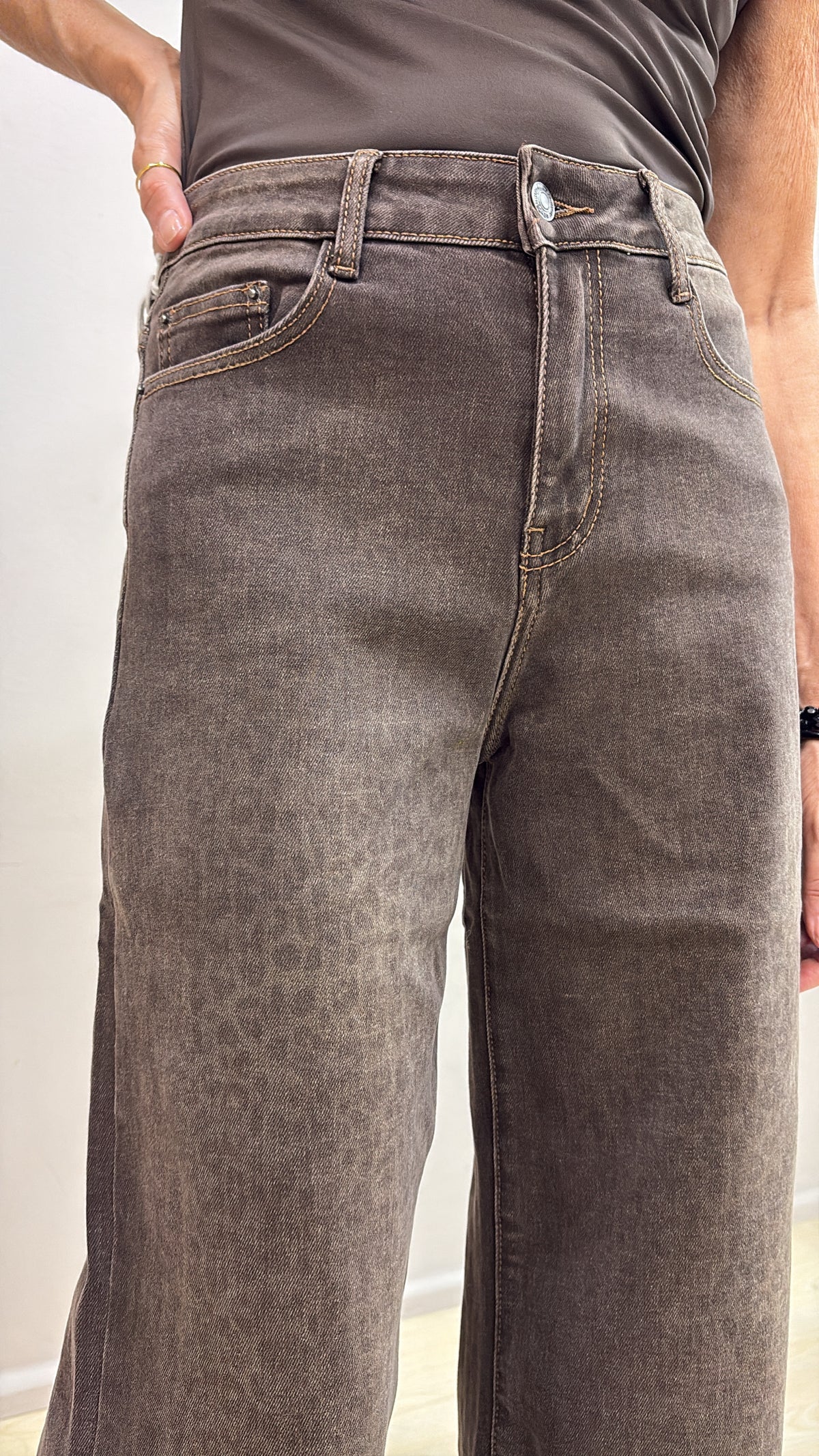 Jeans Palazzo con stampa  E 3006