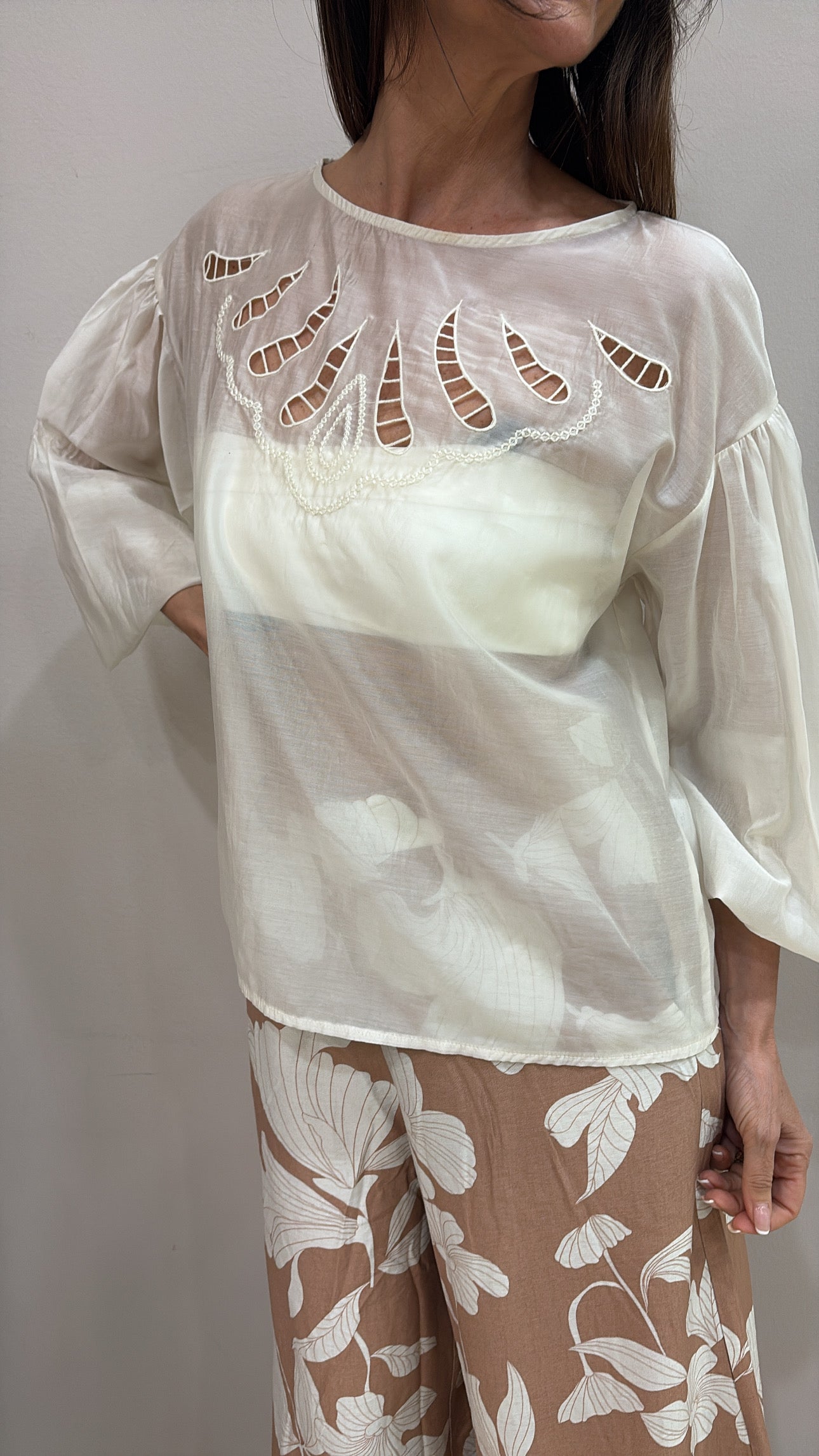 Blusa SUSY Mix ricamo