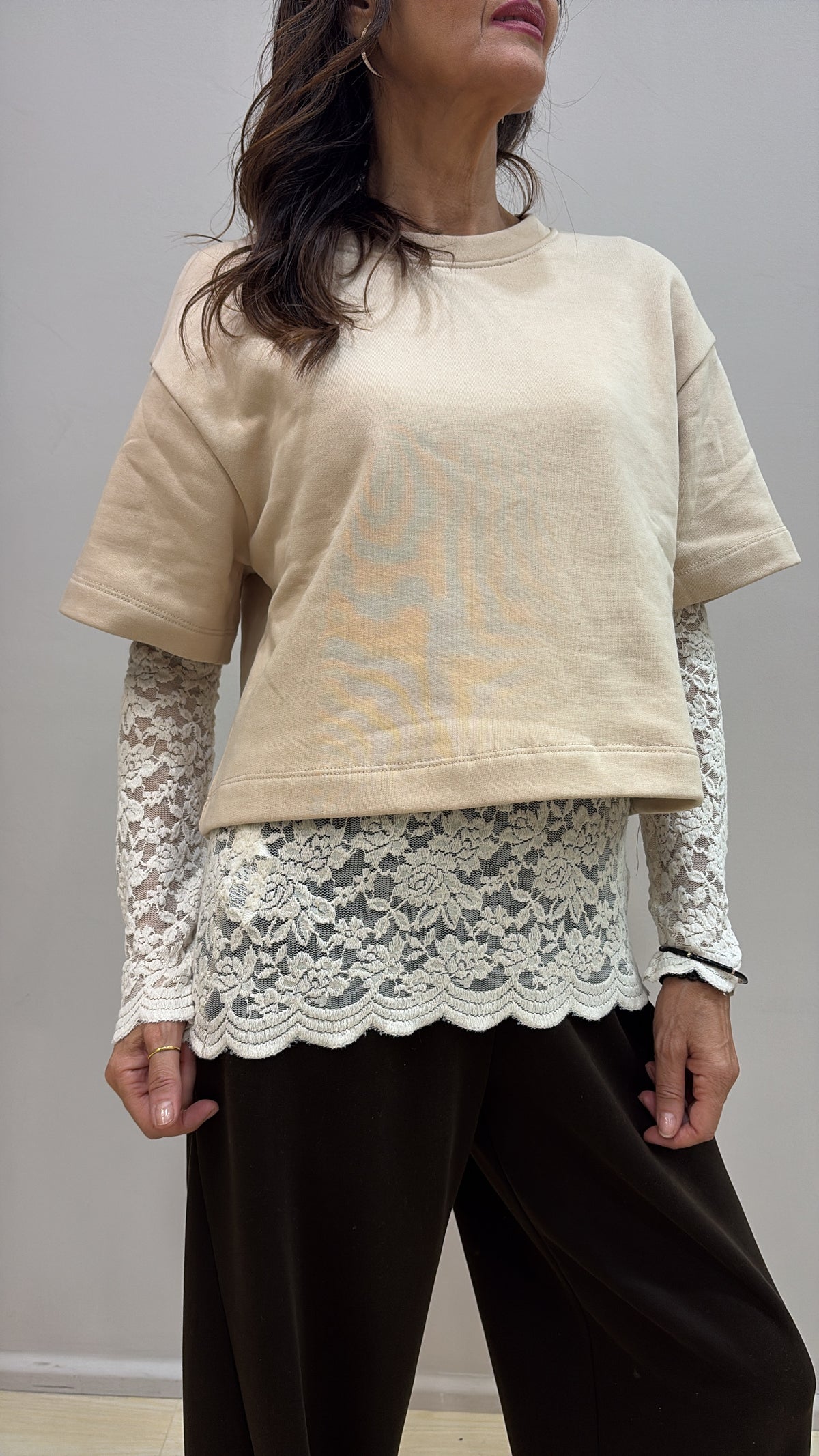 Felpa pizzo Susy Mix E 2770