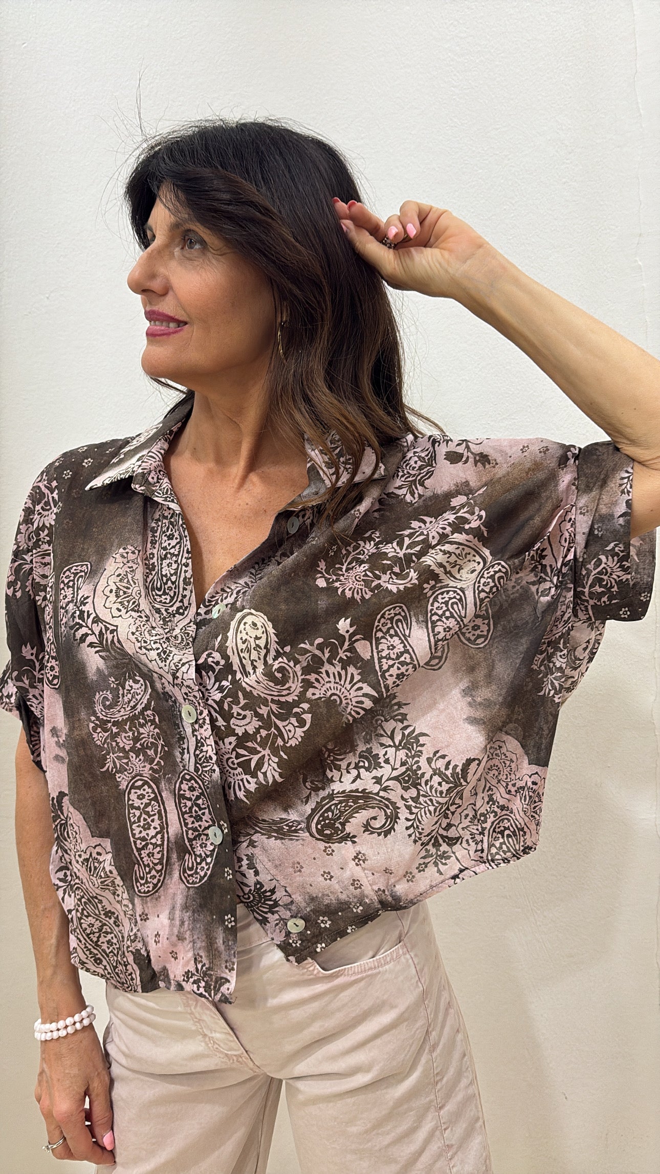 Camicia fantasia cachemire