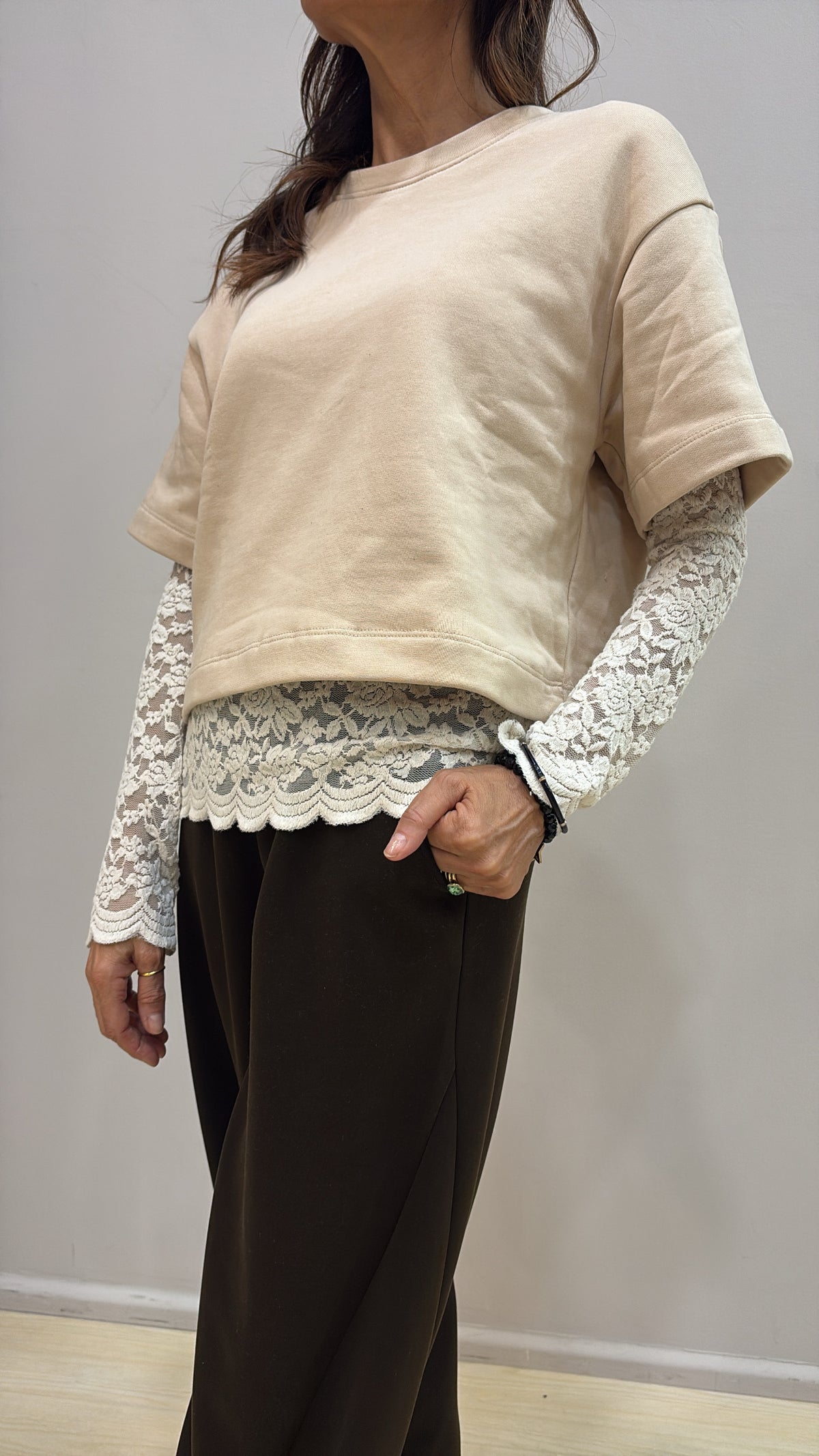 Felpa pizzo Susy Mix E 2770