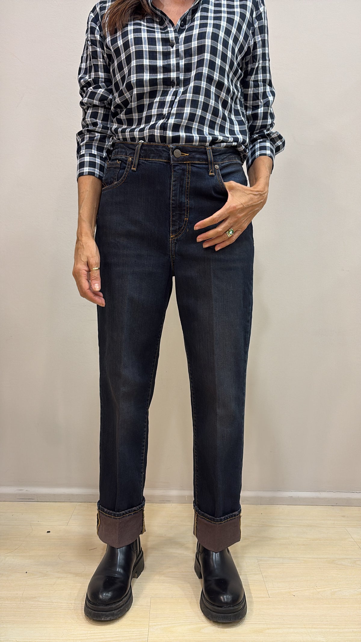 Jeans Susy Mix con risvolto E 076