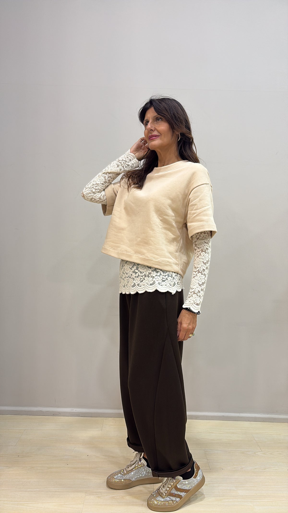 Felpa pizzo Susy Mix E 2770
