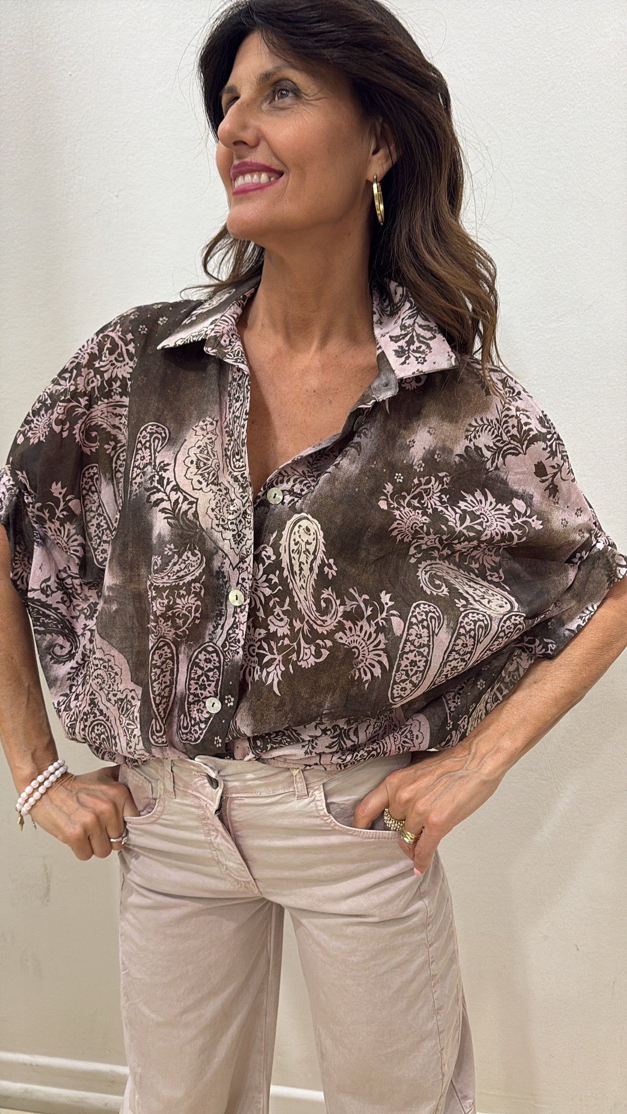 Camicia fantasia cachemire
