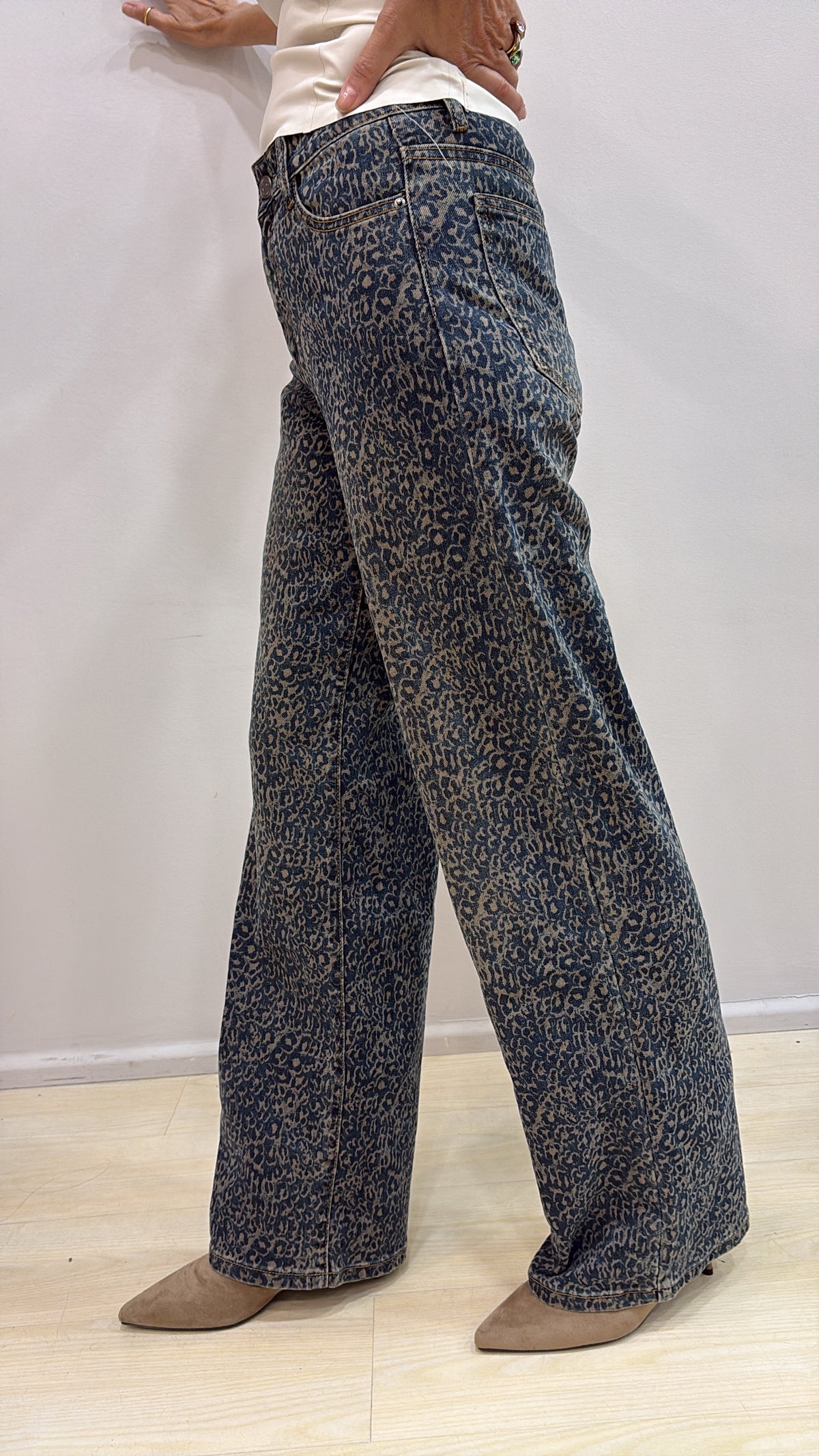 Jeans stampa animalier