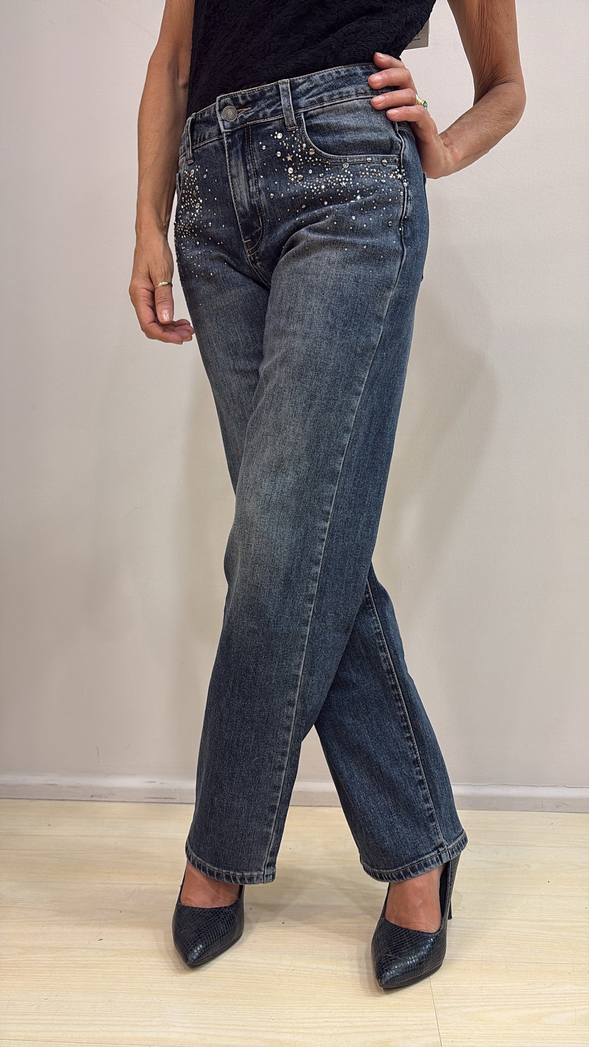 Jeans strass E 8059