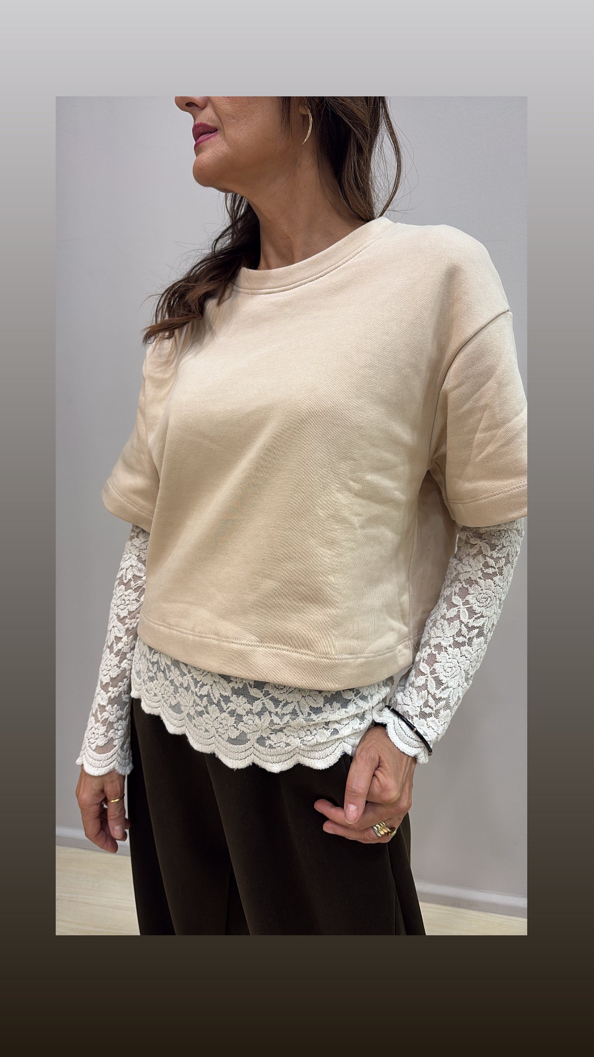 Felpa pizzo Susy Mix E 2770