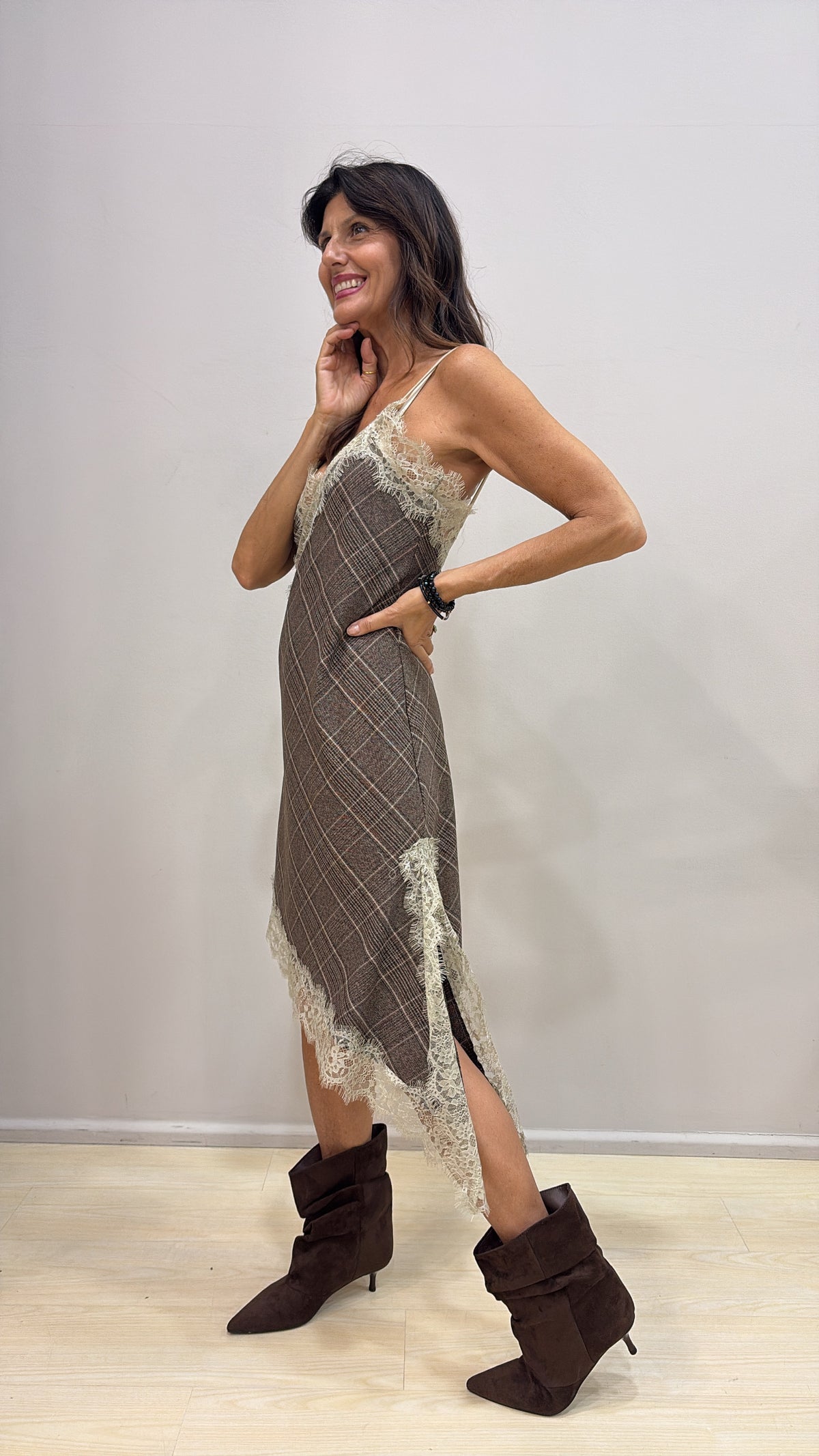Abito Tartan Susy Mix E6742