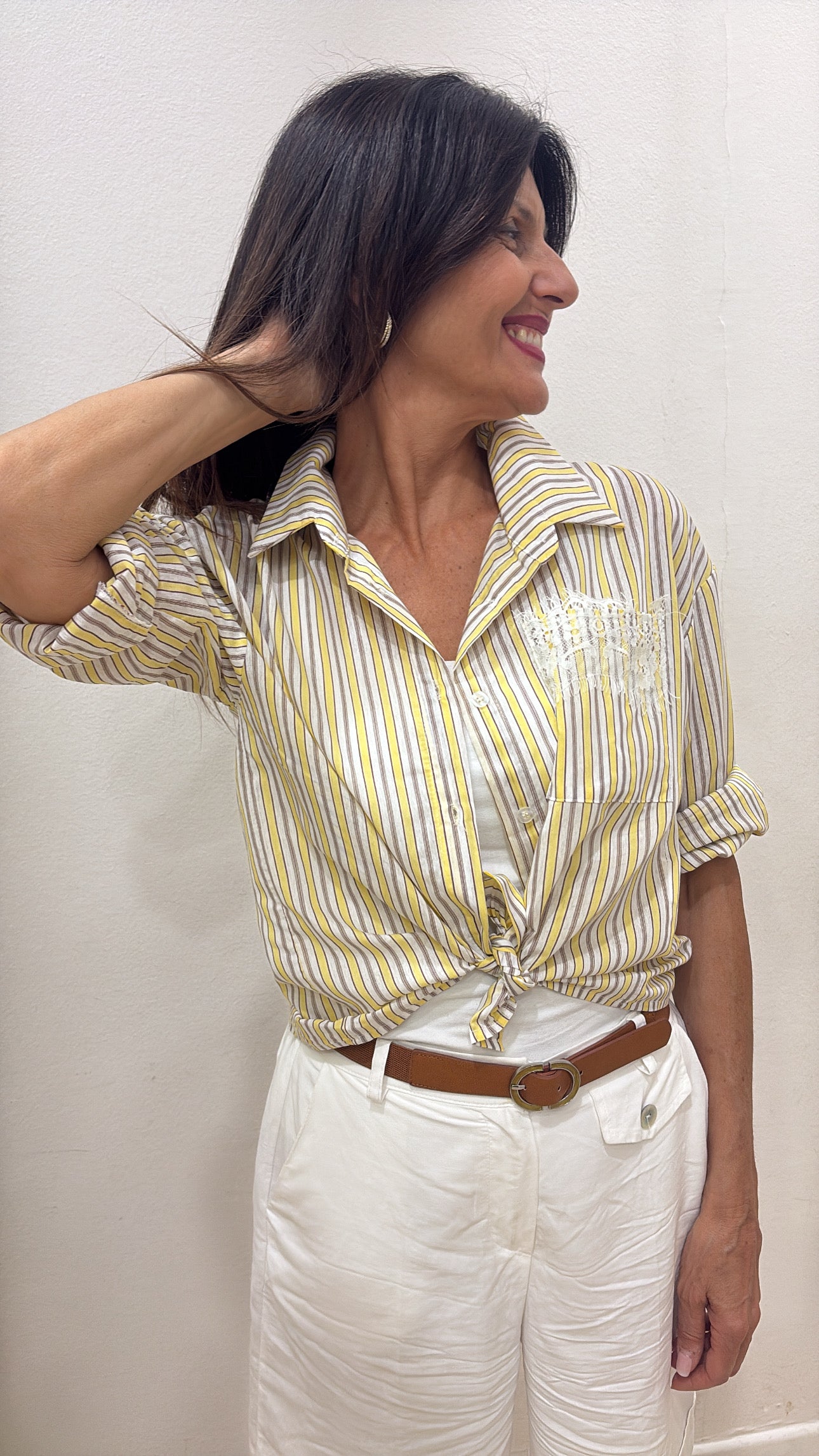 Camicia Susy Mix gessata