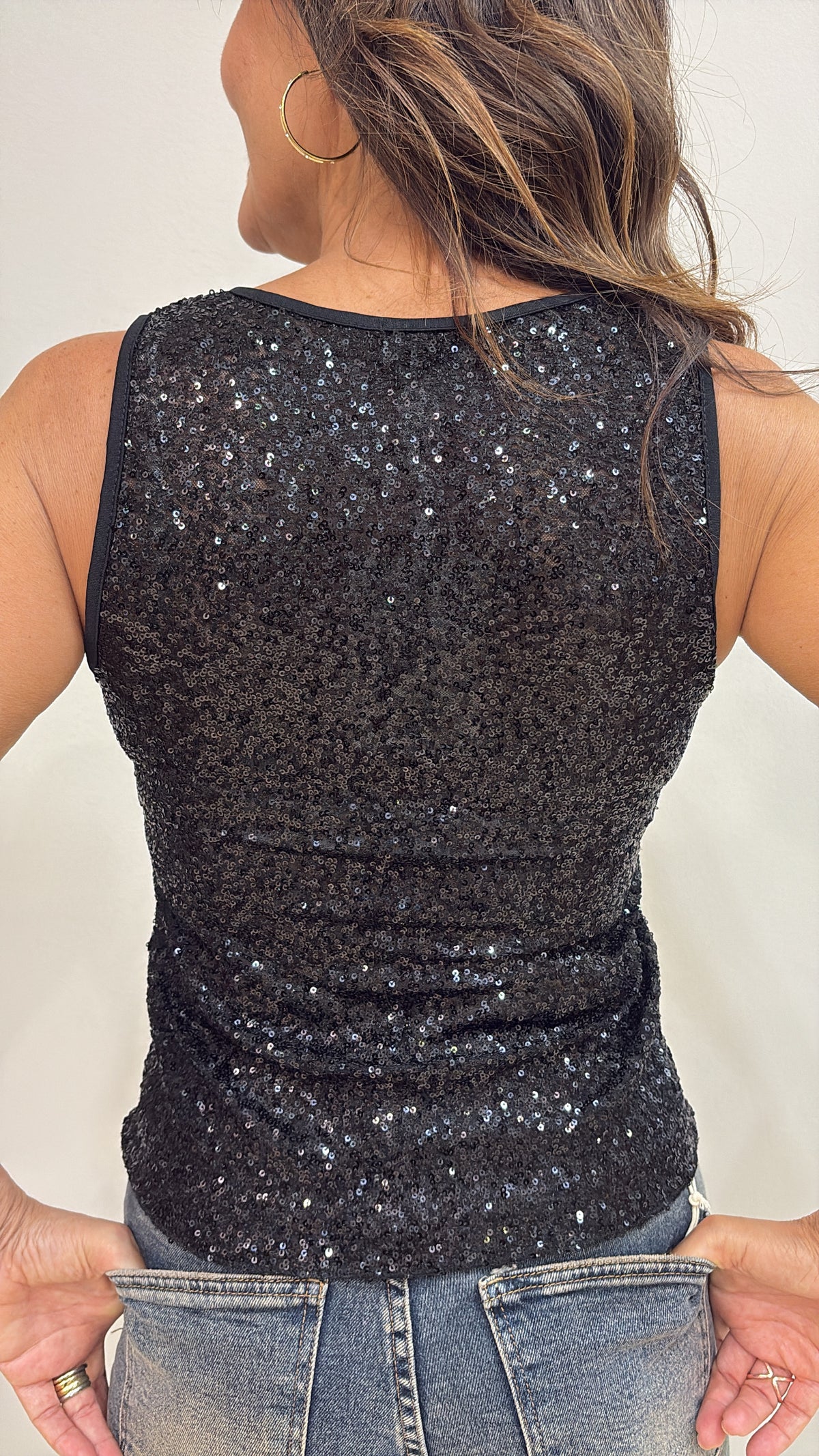 Canotta paillettes Susy Mix C109W