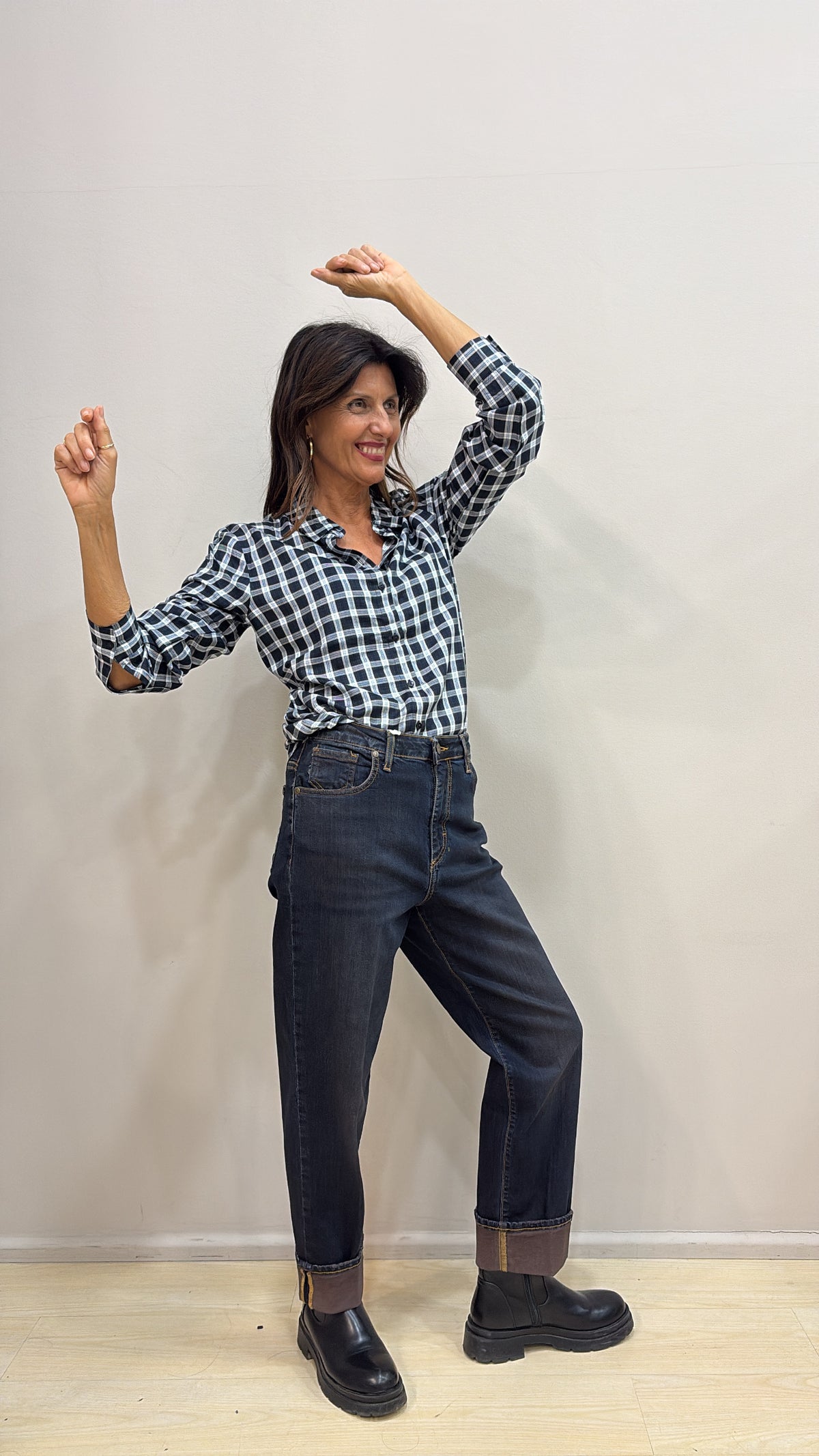 Jeans Susy Mix con risvolto E 076