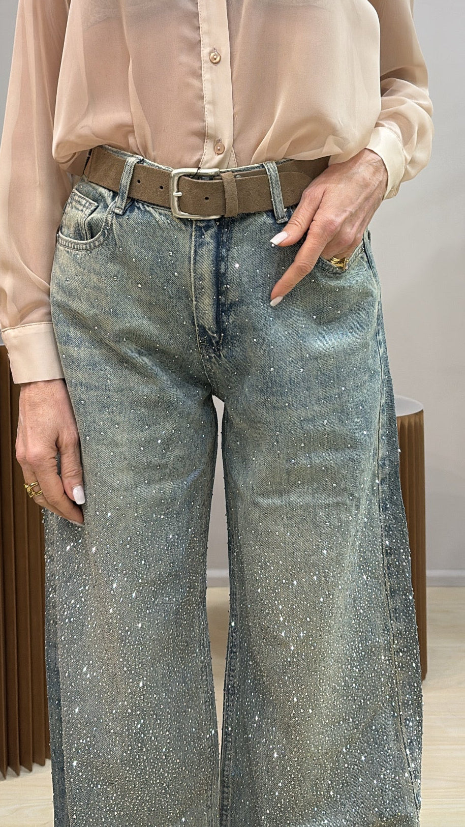 Jeans brillantino palazzo
