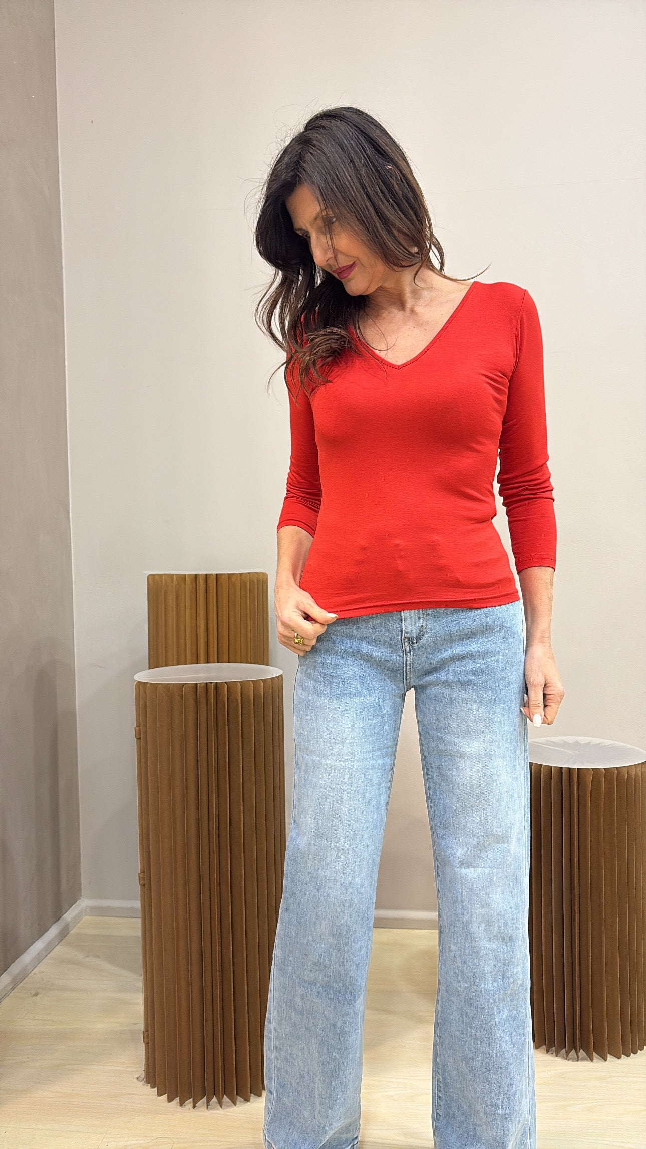 Maglia doppio scollo V