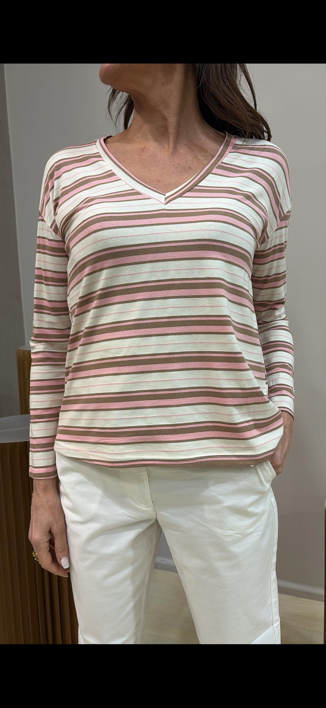 Maglia righe ‘V”