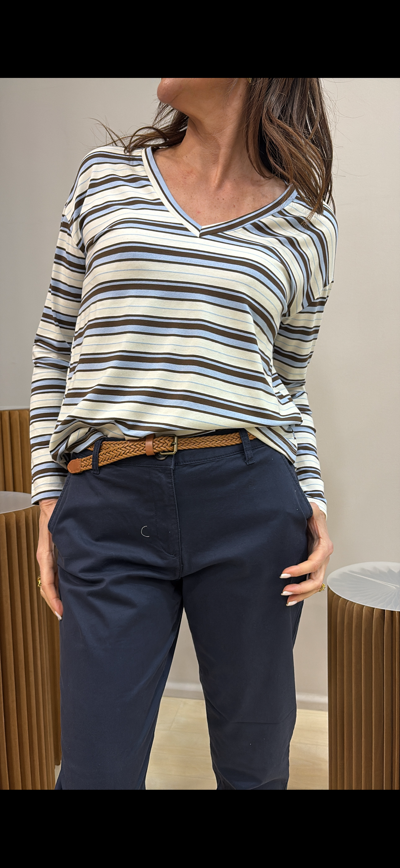 Maglia righe ‘V”