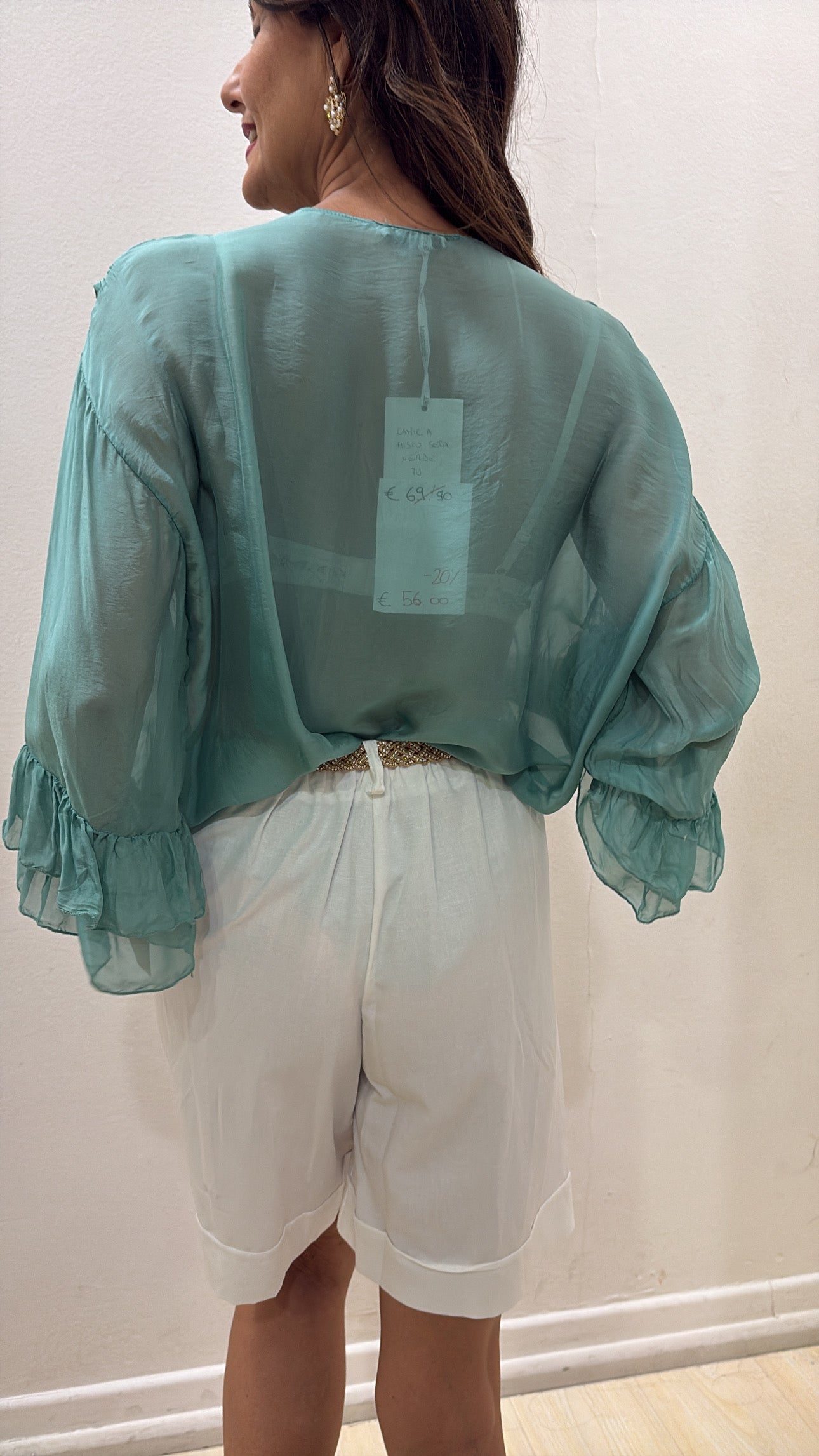 Blusa rouge misto seta